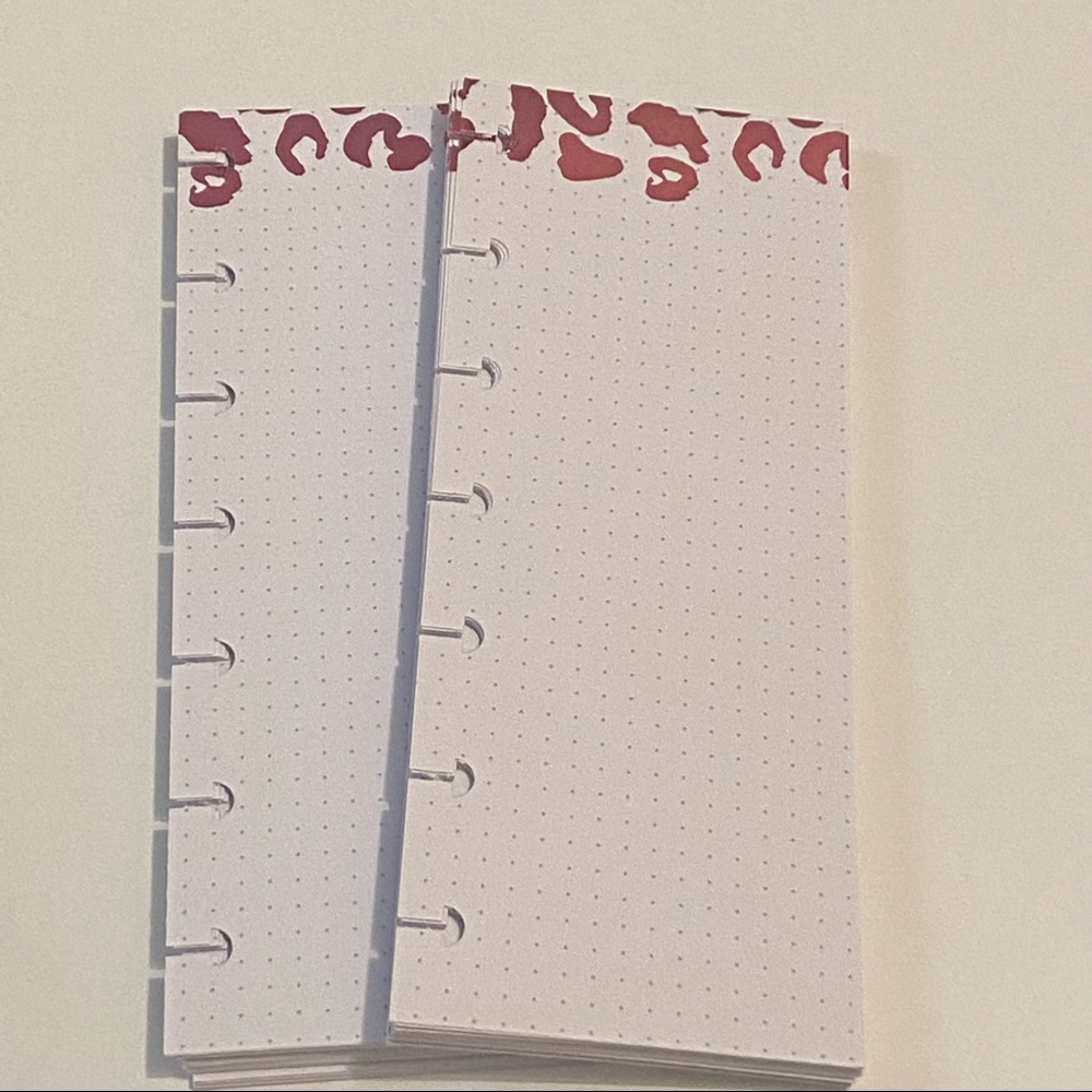 The happy planner skinny mini metallic leopard prints filler paper